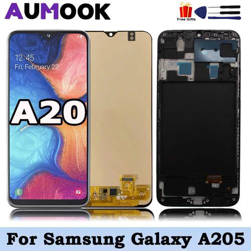 AMOLED For Samsung Galaxy A20 SM-A205F/DS LCD Display Touch