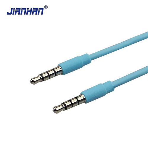 4 Pole Aux Cable 3.5mm Male to Male Jack Audio Cable Nickel
