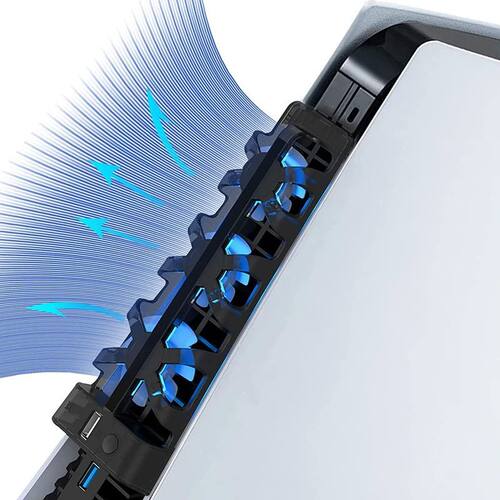 PS5 Cooling Fan with LED Light for Both Disc and Digital Edi