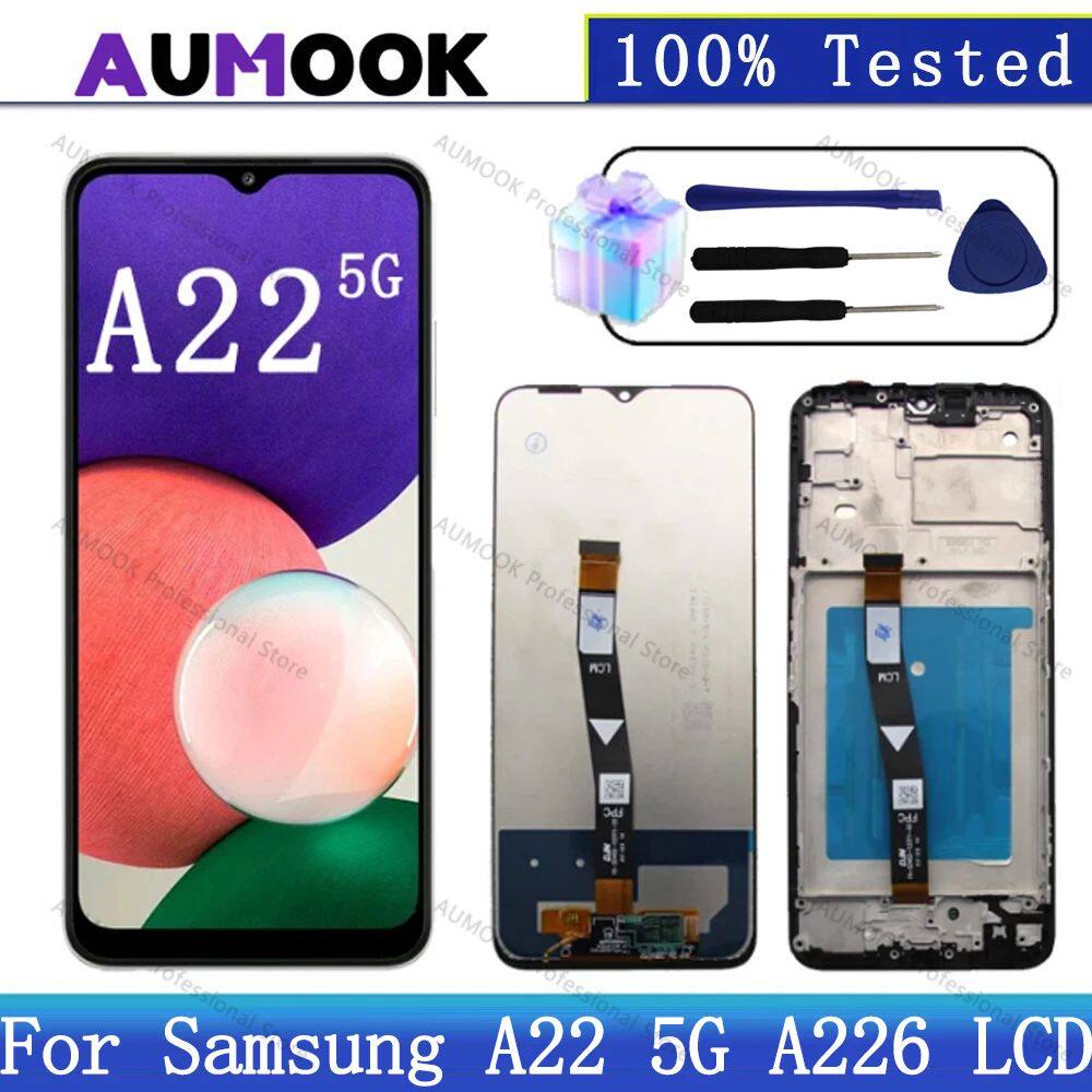 100% Tested LCD For Samsung A22 5G Display A226B Touch Scree