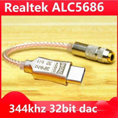 ALC5686 USB Type C to 3.5mm DAC earphone Amplifie Headphone