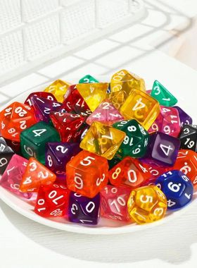 7Pcs/Set Polyhedral 7-Die Dice Set Game Dice For TRPG DND Ac