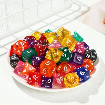 7Pcs/Set Polyhedral 7-Die Dice Set Game Dice For TRPG DND Ac