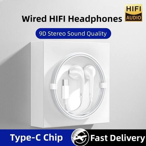 In-Ear Earphones Subwoofer With HD Mic 3.5mm TypeC Wired Hea