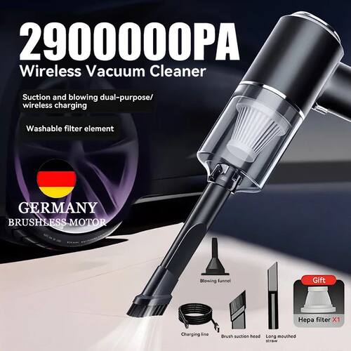 2900000 PA Car Vacuum Cleaner USB Charging Powerful 4 in1 Cl