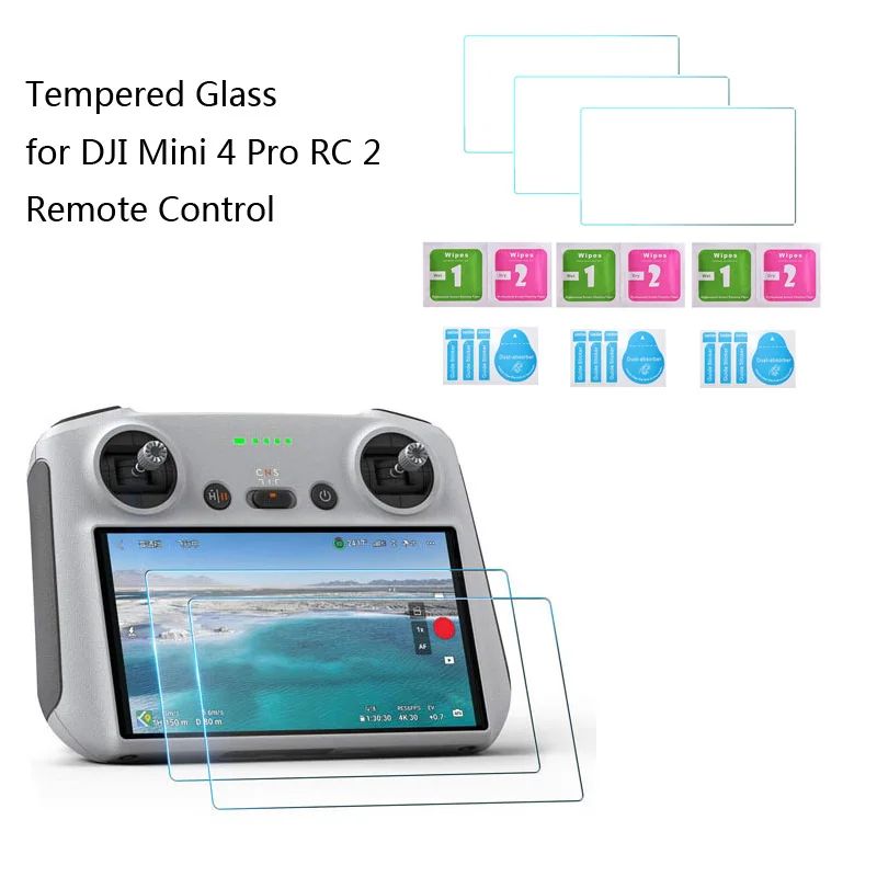 HD Tempered Glass Film for DJI Mini 4 Pro RC 2 Remote Contro