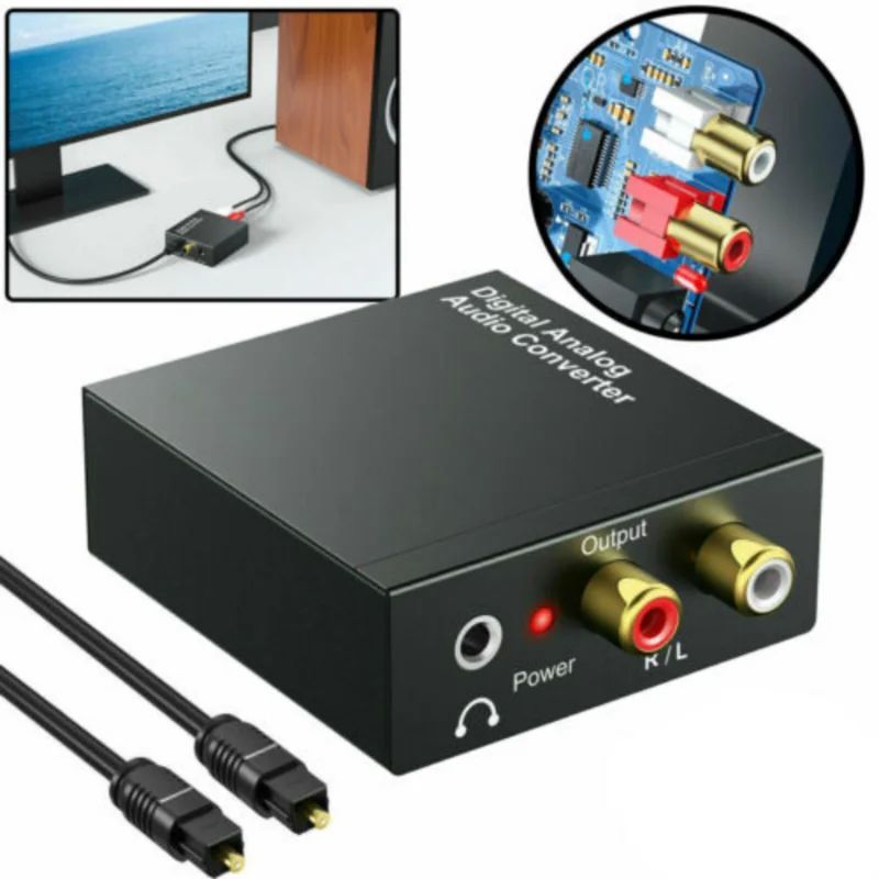 Digital to Analog Audio Converter Optical Toslink Coaxial to