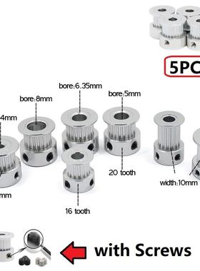 MEGA 5PCS 3D Printer Parts GT2 Timing Pulley 16 20 Tooth 2GT