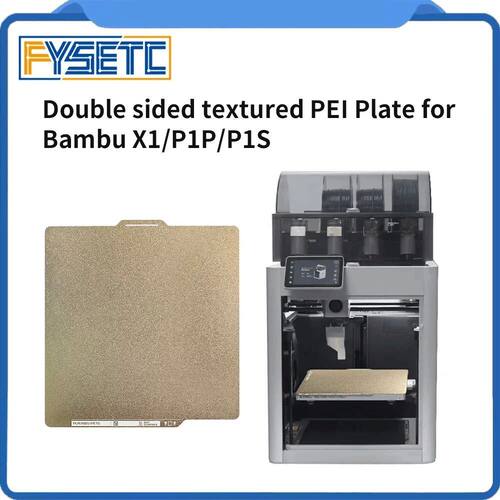 For Bambu Lab X1 P1P P1S Build Plate PEI  257*257mm Bed Text