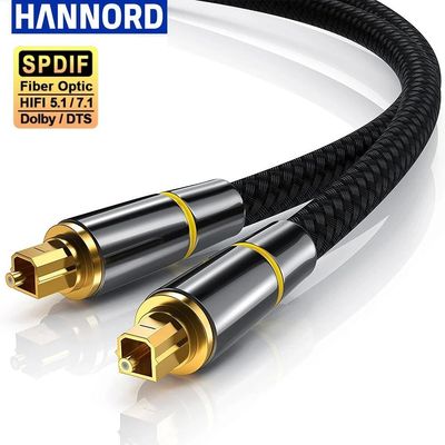Hannord Digital Optical Audio Cable Toslink Dolby 7.1 Soundb