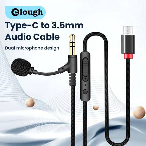 Digital Chip Type C to 3.5mm Audio Cable With Microphone Hea