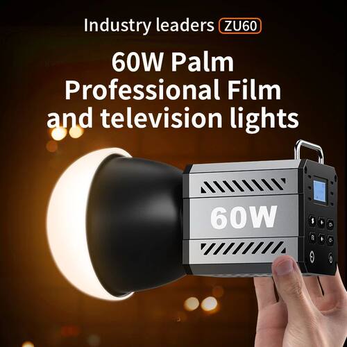 60W Handle Photo Studio Light COB Bi-Color CCT 2500-8500K CR