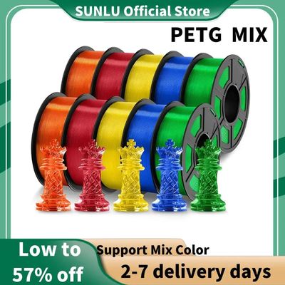 SUNLU PLA PETG PLA Plus Filaments 10 Rolls 3D Filament 1KG/r