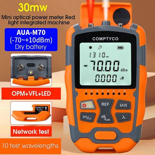 COMPTYCO AUA-M70/50 4 in1 Mini Optical Power Meter Visual Fa