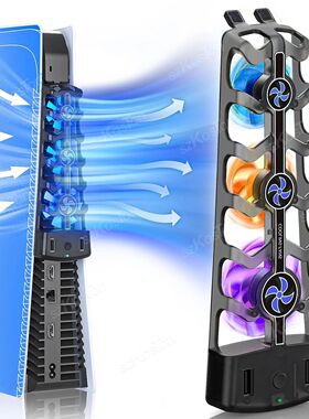 RGB Light Cooling Fan for PS5 Accessories Quiet Fan Cooling