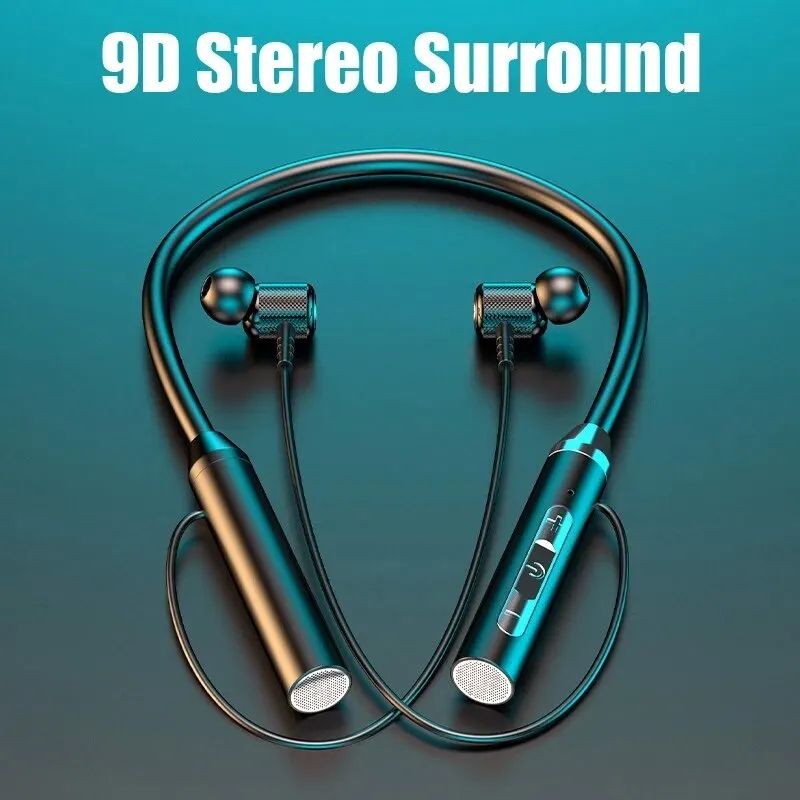 9D Bluetooth Earphones Wireless Headphones Magnetic Sport Ne