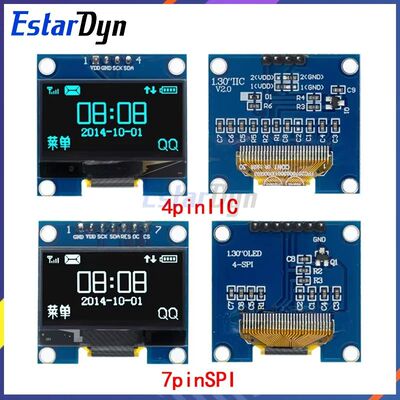 RoHS 1.3 inch OLED module white/blue  SPI/IIC I2C Communicat