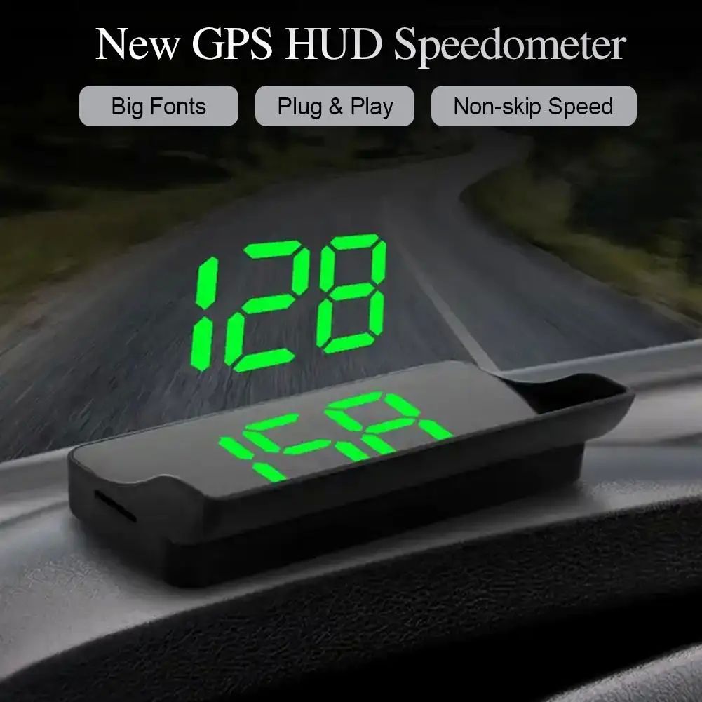 Car Head Up HD Display GPS Speedometer Speed KMH Digital HUD