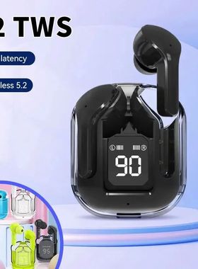 Original T2 Wireless Bluetooth Earphone Transparent HIFI Hea