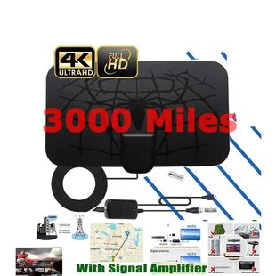 Indoor Digital DVB T2 TV Antenna 3000 Miles Range 4K 8k HDTV
