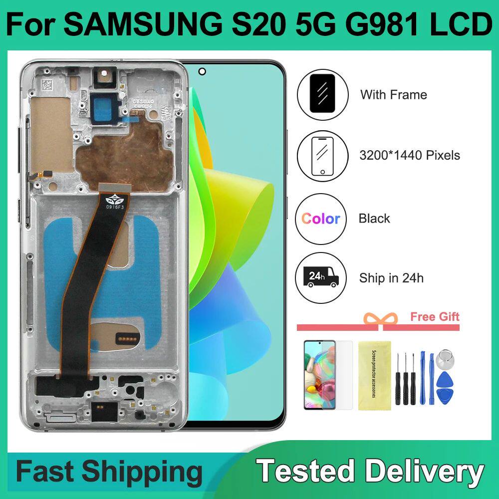 6.2'' Tested For Samsung S20 5G LCD G981 S981F S981F/DS Disp