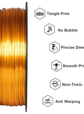 Geeetech 3d printer Filament PLA PETG Plastic 1kg 1.75mm,Tan