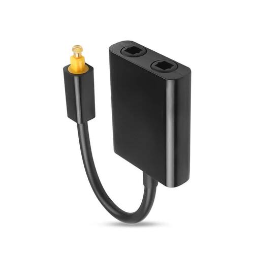 Digital SPDIF Optical Fiber Audio Splitter Adapter Toslink S
