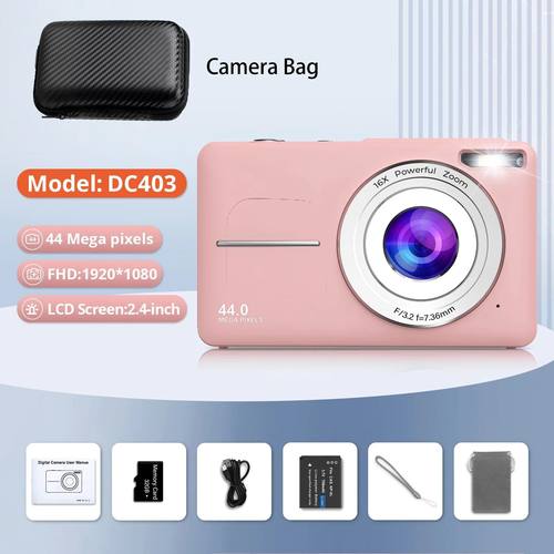 HD 1080P 44MP digital Camera Rechargeable Cameras with 16x Z
