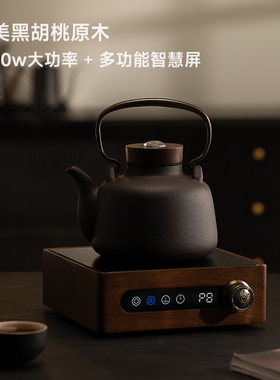 电陶炉煮茶壶小型家用实木围茶炉