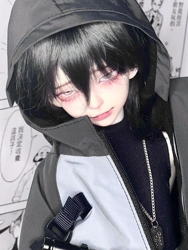 4分495黑色短发4分黑色假发