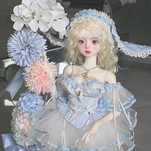 bjd娃娃四分bjd正版娃娃4分卡拉女娃bjd素体sd化妆bjd女娃