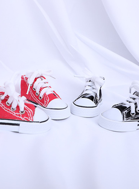 bjd/sd 鞋子 1/4分鞋子 红色+黑色可选择 帆布鞋 不单拍