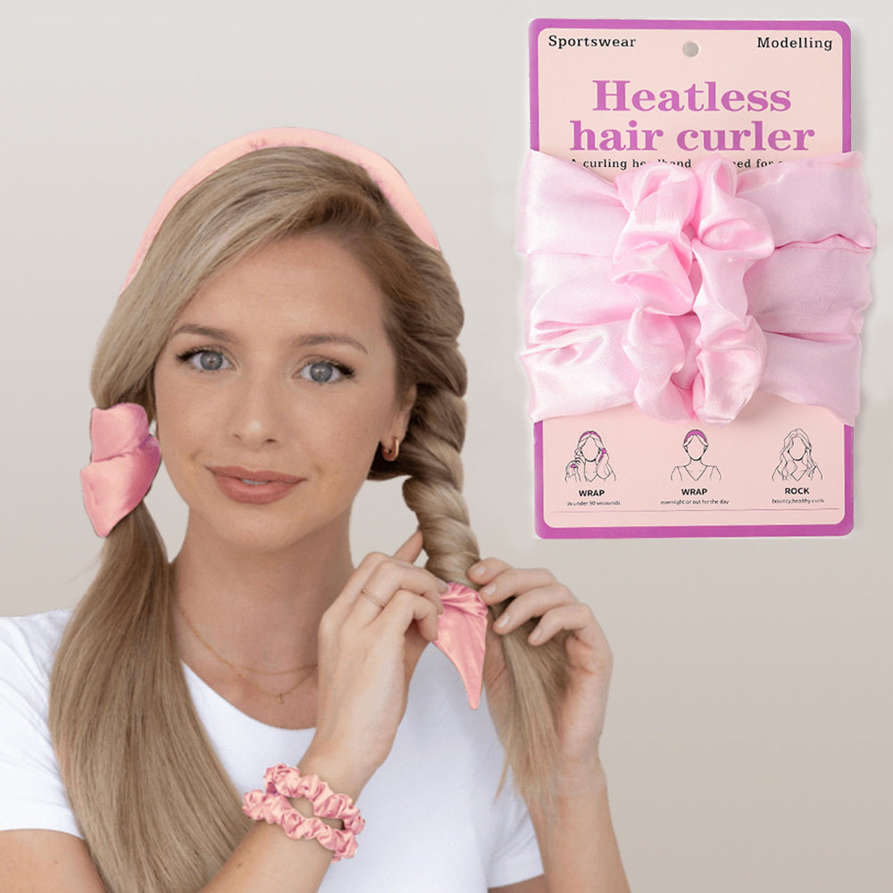 Curling Rod Soft Curler Headband Curly Hair Ribbon免烫卷发器