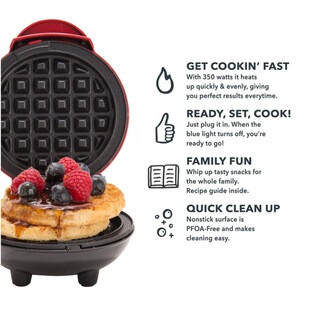 Mini Waffle Maker Individual Breakfast 鸡蛋仔迷你华夫饼机锅