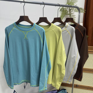 T恤 户外登山健身运动透气百搭休闲撞色线插肩袖 WMXZ春季 2025新款