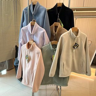户外山系加厚立领抓绒衣女双面摇粒绒保暖休闲夹克外套 大厂订单