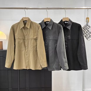 2025秋冬新款男装女装工装宽松衬衫长袖休闲百搭衬衣480652