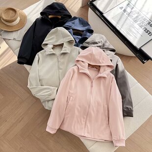 WMXZ2024秋款户外防风拉链连帽外套内里摇粒绒防水夹克472150