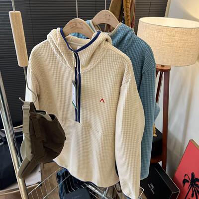 WMXZ秋季新款半拉链华夫格卫衣