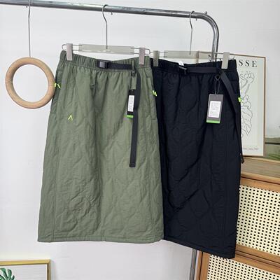 抑菌轻量夹棉高腰中长半身裙女