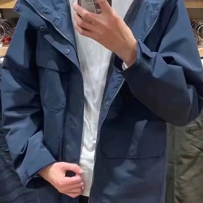 特价2025春秋新款男女情侣露营登山服宽松防水连帽茄克外套459590