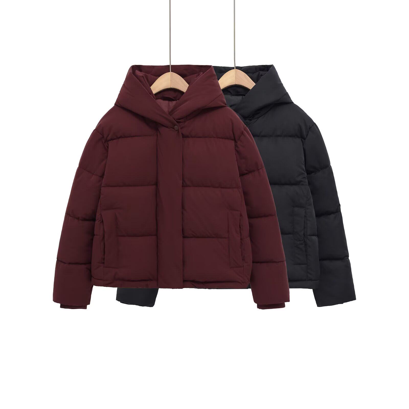 WMXZ冬季新品女装保暖短款风帽防水防风加厚棉服夹克外套6318222