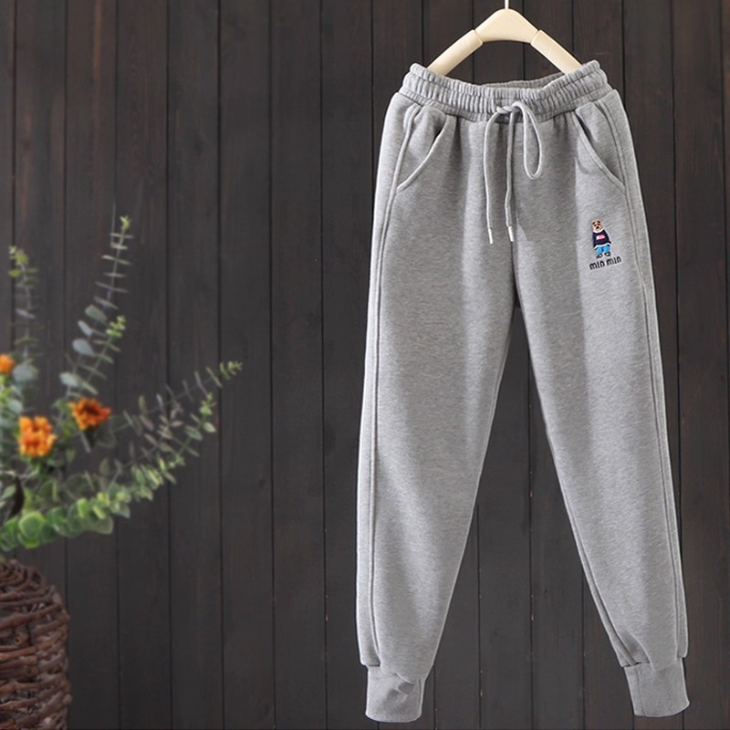 卫裤女春秋新款2025灰色秋冬裤子