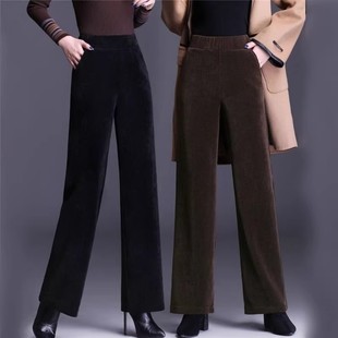 清仓捡漏加绒裤子女秋冬2026新款大码中老年妈妈加厚雪尼尔直筒裤