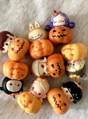 POPMART泡泡玛特PTS限量万圣节南瓜萌粒POPBEAN现货潮流摆件礼物