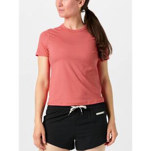 代购Vuori女士运动T恤柔软亲肤全天舒适轻盈透气易穿易搭圆领