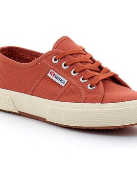 代购Superga女士帆布鞋轻便透气耐磨舒适橙色织物鞋面橡胶鞋底