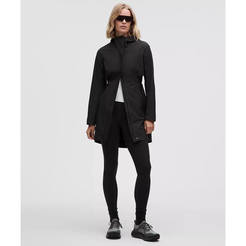 海外代购lululemon/露露乐蒙女士羽绒服防风防雨中长款立领