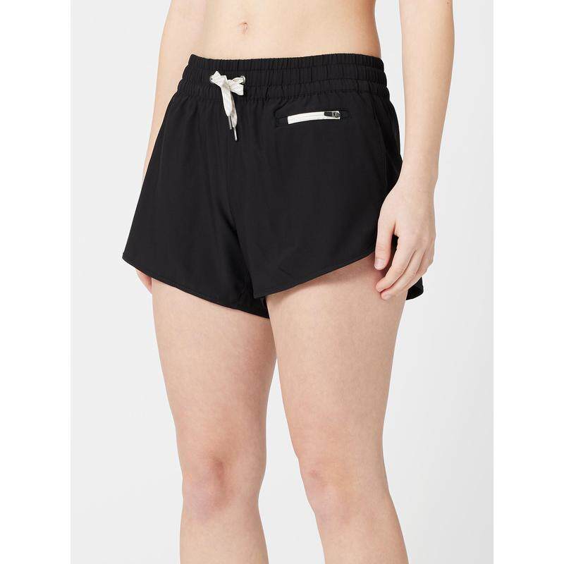 代购Vuori女士运动短裤透气防异味可调节腰围带拉链口袋4向拉伸