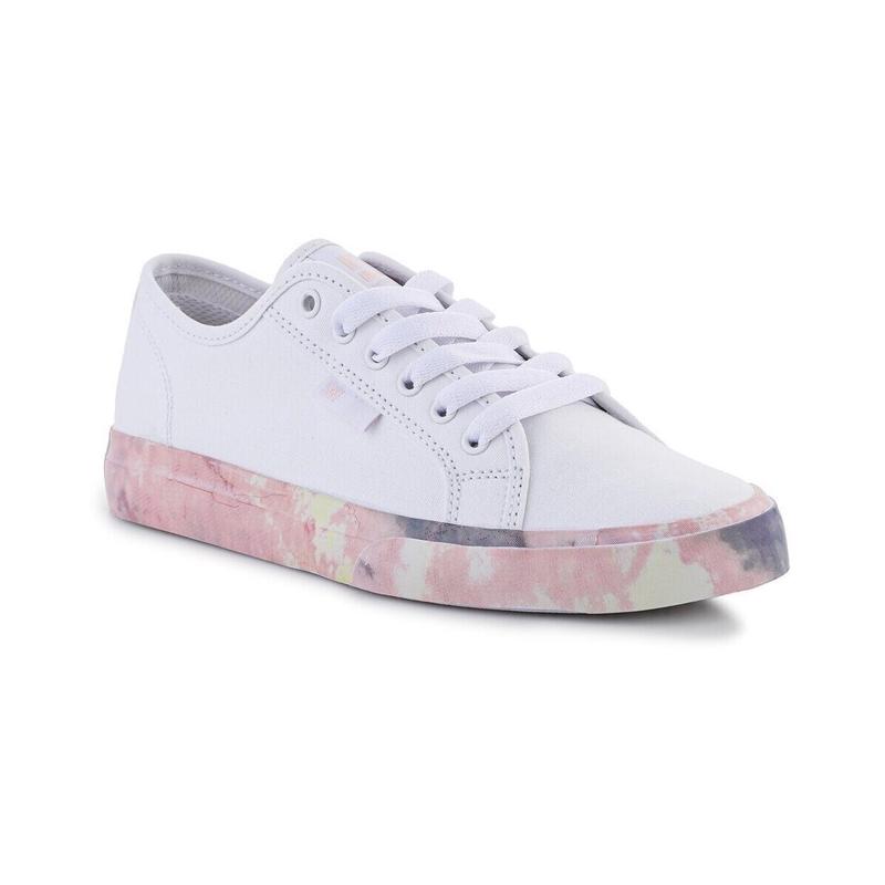 代购DC SHOES女士运动板鞋轻便舒适防滑透气白色平底塑料鞋底